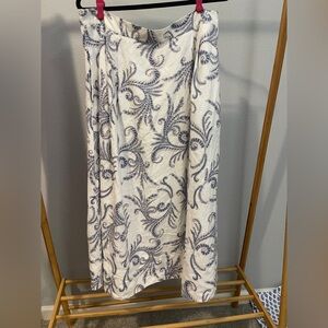 Banana Republic Blue and White Maxi Skirt